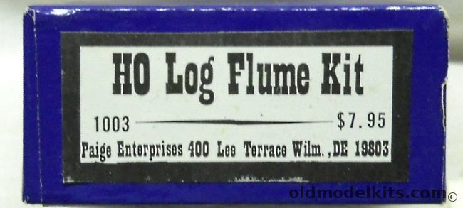 Paige Enterprises 1/87 Log Flume - HO / HOn3 Scale Craftsman Kit, 1003 plastic model kit